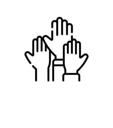 Raised hands icon