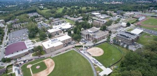 Aerial shot of Rhode Island College